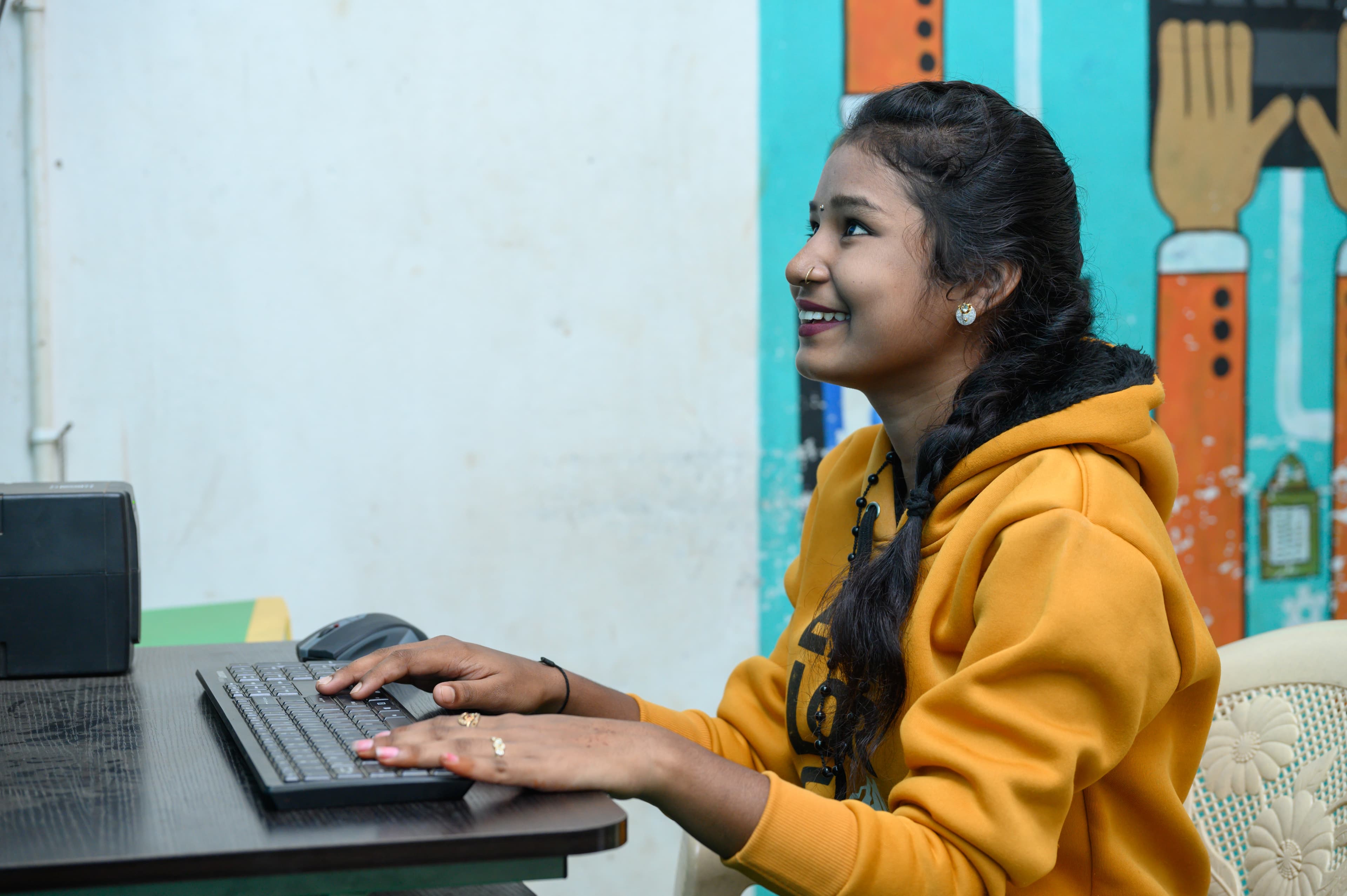 Jayanti at a digital learning center