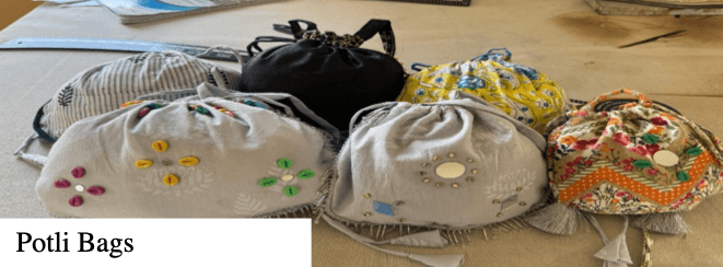 Handcrafted bags from the artisan retail outlet collection