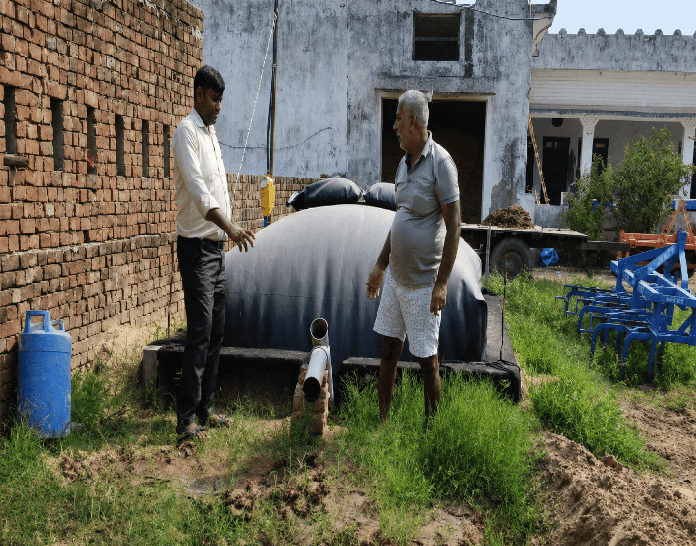 Organic farming supported through biogas slurry