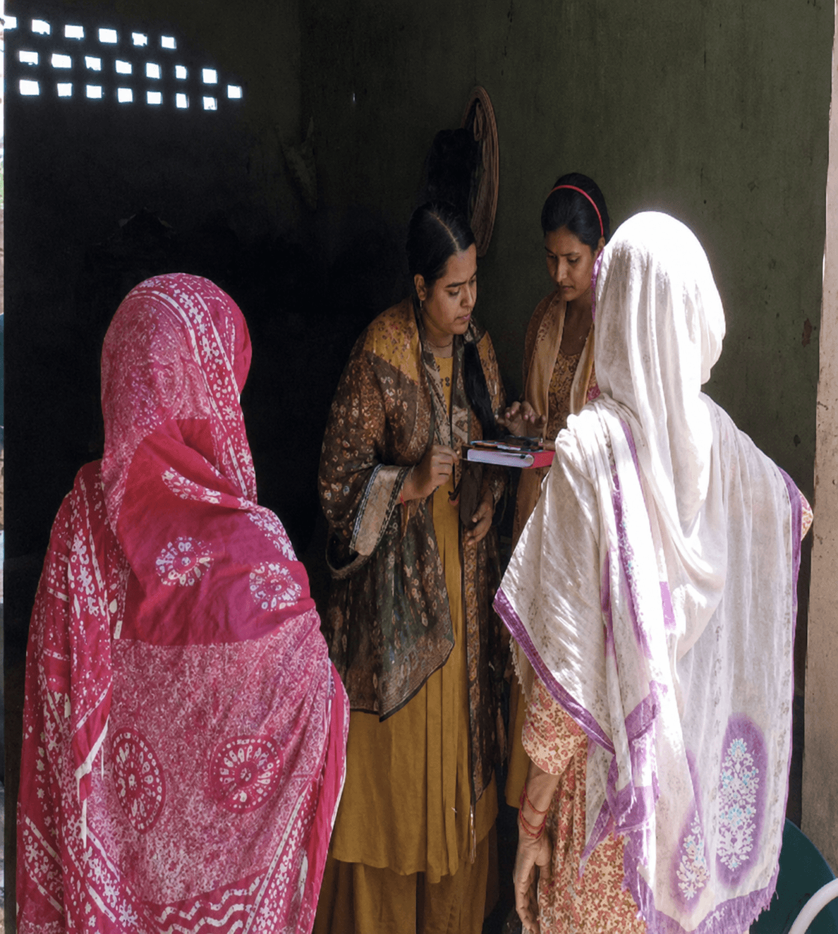 Farmers participating in the training programme